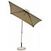 Ombrellone Da Giardino 2x2 Mt Con Palo Pieghevole In Alluminio Tenerife - Beige - Foto miniatura 4