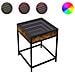 Tavolino Da Salotto Con Led Infinity Rovere Fumo 40x40x51 Cm - Foto miniatura 2