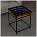 Tavolino Da Salotto Con Led Infinity Rovere Fumo 40x40x51 Cm - Foto miniatura 1