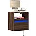 Comodini A Parete Con Luci Led 2 Pz Rovere Marrone - Foto miniatura 1