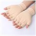 1 Paio Di Guanti Mezze Dita A Compressione Per Alleviare Il Dolore Alle Dita E Alle Mani Beige - Foto miniatura 2