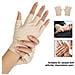1 Paio Di Guanti Mezze Dita A Compressione Per Alleviare Il Dolore Alle Dita E Alle Mani Beige - Foto miniatura 4