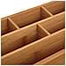Organizer Portaoggetti Da Scrivania in Legno Bambu' con 6 Scomparti e Cassetto - Foto miniatura 3