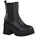 Black Casual Closed Booties Stivaletti Sintetico E Tessile Scarpe Donna Nero Eu 36, 5-25443-29 007 - Foto miniatura 2