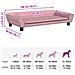 Lettino per Cani Rosa 100x50x21 cm in Velluto - Foto miniatura 7