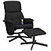 Poltrona Reclinabile Massaggiante Con Poggiapiedi Nera Tessuto - Foto miniatura 2