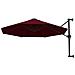 Ombrellone A Muro Con Palo In Metallo 300 Cm Rosso Borgogna - Foto miniatura 3