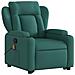 Poltrona Alzapersona Massaggiante Verde Scuro in Tessuto - Foto miniatura 4