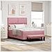 Letto con Box Spring con Materasso & Panca Rosa 140x200 cm Velluto - Foto miniatura 2
