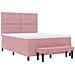 Letto con Box Spring con Materasso & Panca Rosa 140x200 cm Velluto - Foto miniatura 8