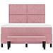 Letto con Box Spring con Materasso & Panca Rosa 140x200 cm Velluto - Foto miniatura 9