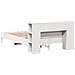 Letto Libreria senza Materasso Bianco 160x200 cm Legno di Pino - Foto miniatura 6