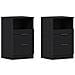 Comodini 2 pezzi Nero Rovere 40x35x65 cm Legno ingegnerizzato - Foto miniatura 1