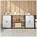 Set di Stoccaggio per Cucina 3 pcs Argento 210 x 50 x 92 cm - Foto miniatura 2