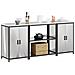 Set di Stoccaggio per Cucina 3 pcs Argento 210 x 50 x 92 cm - Foto miniatura 3
