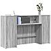 Banco Reception Grigio Sonoma 180x50x103,5 cm Legno Multistrato - Foto miniatura 2
