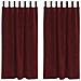 Tende con tende 2 pcs Rosso vino 140 x 175 cm Velluto - Foto miniatura 1