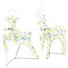 Renne LED con 60 LED 3 pcs Bianco caldo PET - Foto miniatura 5