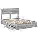Letto con Contenitore con testiera Grigio Sonoma 160 x 200 cm - Foto miniatura 5