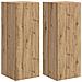Mobile TV da parete 2 pcs Rovere Artigianale 30 x 31 x 80 cm - Foto miniatura 1