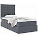 Letto con contenitore e materasso Grigio scuro 90 x 190 cm - Foto miniatura 3