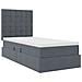 Letto con contenitore e materasso Grigio scuro 90 x 190 cm - Foto miniatura 5