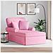 Chaise Longe con Gonna con cuscino 3 pcs Rosa Tessuto - Foto miniatura 2
