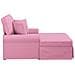 Chaise Longe con Gonna con cuscino 3 pcs Rosa Tessuto - Foto miniatura 5