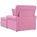 Chaise Longe con Gonna con cuscino 3 pcs Rosa Tessuto - Foto miniatura 6