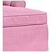 Chaise Longe con Gonna con cuscino 3 pcs Rosa Tessuto - Foto miniatura 7