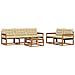 Set di divani da esterno con cuscino 6 pcs Naturale e Beige - Foto miniatura 1