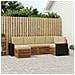 Set divano sezionale con cuscino 6 pcs Naturale e Beige - Foto miniatura 2