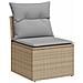 Set di divani 6 pcs 4-Numero di posti Beige e Grigio Chiaro - Foto miniatura 3