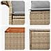 Set di divani 6 pcs 4-Numero di posti Beige e Grigio Chiaro - Foto miniatura 8