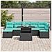 Set Divano da Giardino 8 pz polyrattan - Foto miniatura 10