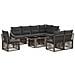 Set Divano da Giardino 9 pz Grigio e Grigio Scuro polyrattan - Foto miniatura 1
