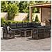 Set Divano da Giardino 9 pz Grigio e Grigio Scuro polyrattan - Foto miniatura 5