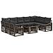 Set Divano da Giardino 10 pz Grigio e Grigio Scuro polyrattan - Foto miniatura 1