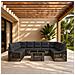 Set Divano da Giardino 10 pz Grigio e Grigio Scuro polyrattan - Foto miniatura 6
