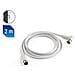 Cavo Antenna Impendenza 75 Ohm con Plug 90° Lunghezza 2 metri colore Bianco - Foto miniatura 4