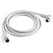 Cavo Antenna Impendenza 75 Ohm con Plug 90° Lunghezza 2 metri colore Bianco - Foto miniatura 1
