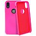 Cover Silicone Iphone Xr Semi-rigida Opaca Finitura Soft Touch Rosa - Foto miniatura 3