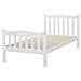 Letto Singolo In Legno In Color Bianco, 90x200cm Giverny - Foto miniatura 9