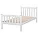 Letto Singolo In Legno In Color Bianco, 90x200cm Giverny - Foto miniatura 16