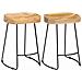 Sgabelli Da Bar Gavin 2 Pz In Legno Massello Di Mango - Foto miniatura 1