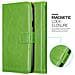 Custodia Compatibile Con Lg X Power 2 In Verde Erbe - Coperchio Protettiva Con Chiusura Magnetica, Funzione Stand E Tasca Per Le Carte - Foto miniatura 3
