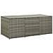 Baule da Giardino in Polyrattan 180x90x70 cm Grigio - Foto miniatura 1