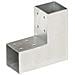 Connettori Per Pali A Forma Di L 4 Pz Metallo Zincato 71x71 Mm - Foto miniatura 2