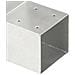 Connettori Per Pali A Forma Di L 4 Pz Metallo Zincato 71x71 Mm - Foto miniatura 6
