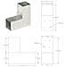 Connettori Per Pali A Forma Di L 4 Pz Metallo Zincato 71x71 Mm - Foto miniatura 8